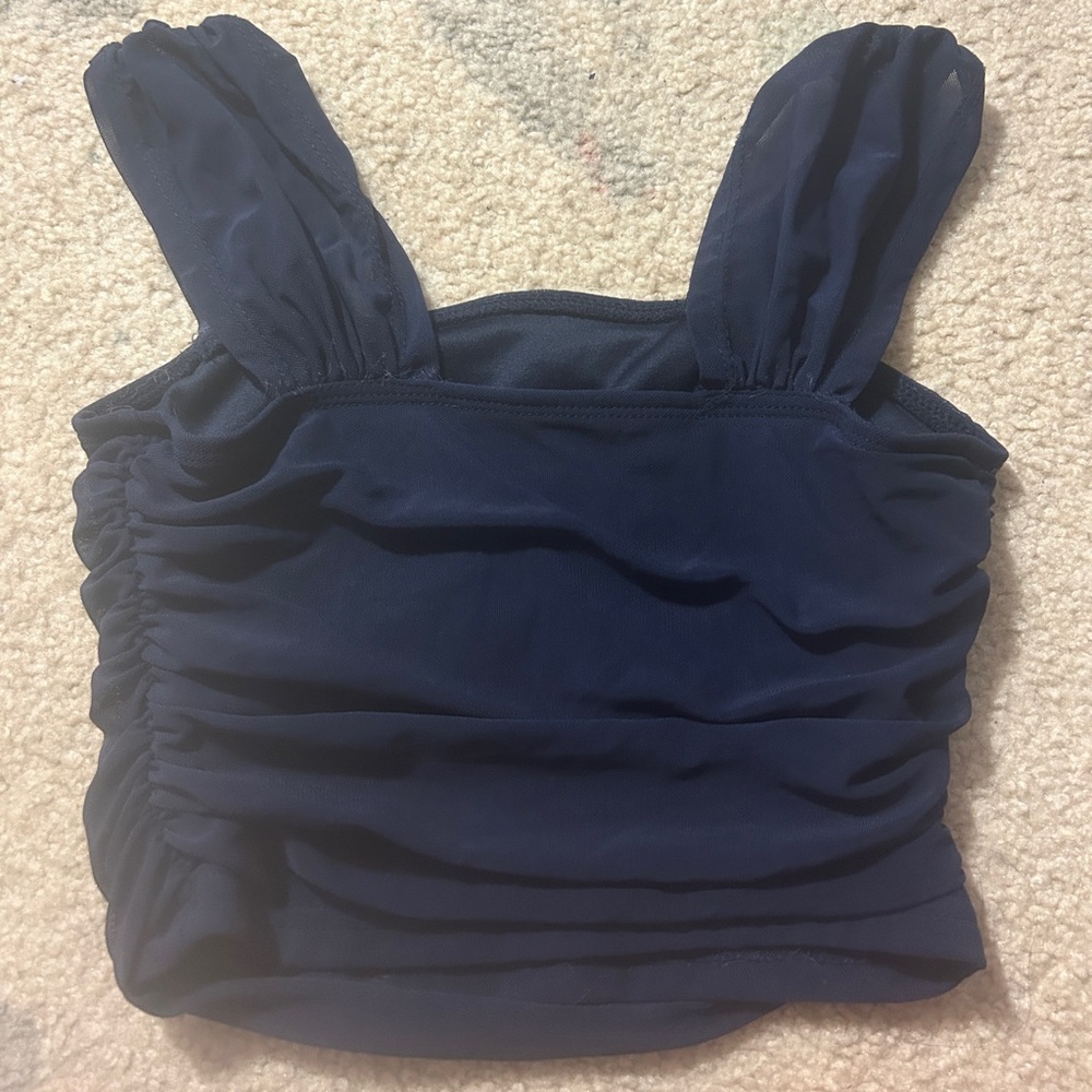 Elegant Navy Blue Women's Top